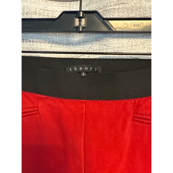 Theory Red Merryn New Recovery Leggings Size 6 - Picture 2 of 4